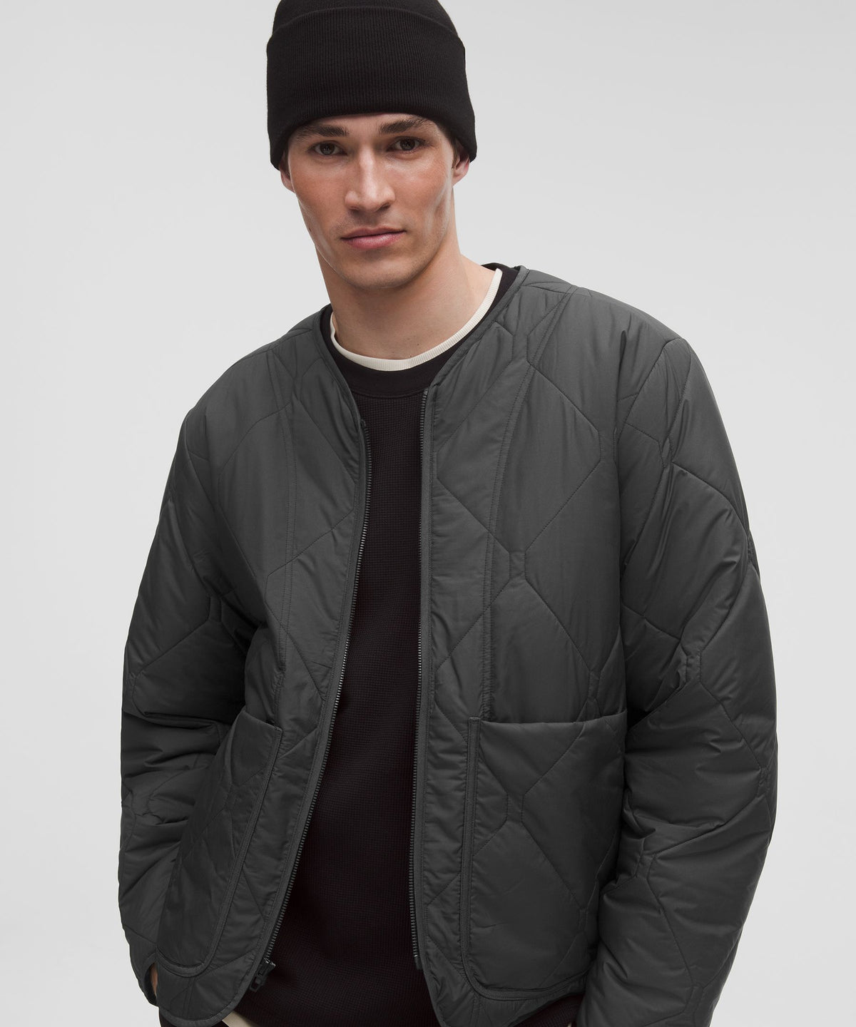 Diamond-Quilted Liner Jacket