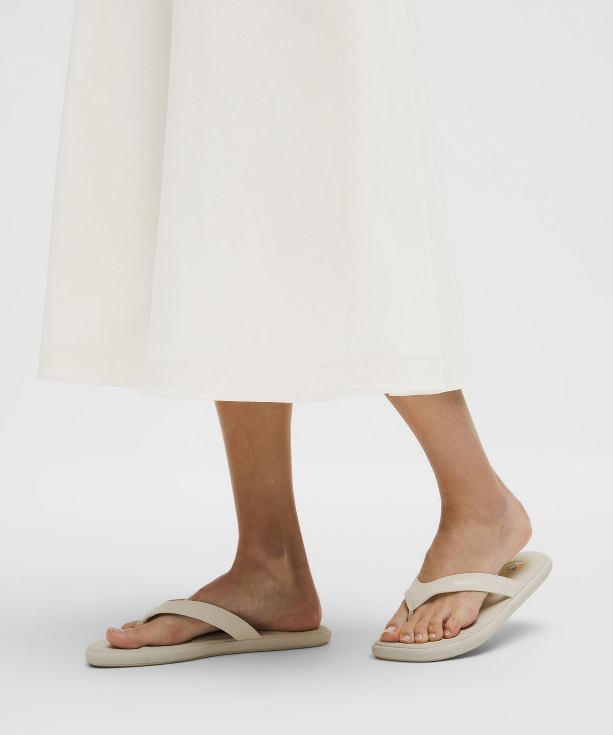 Stretch Woven Ruffle-Waist Midi Skirt