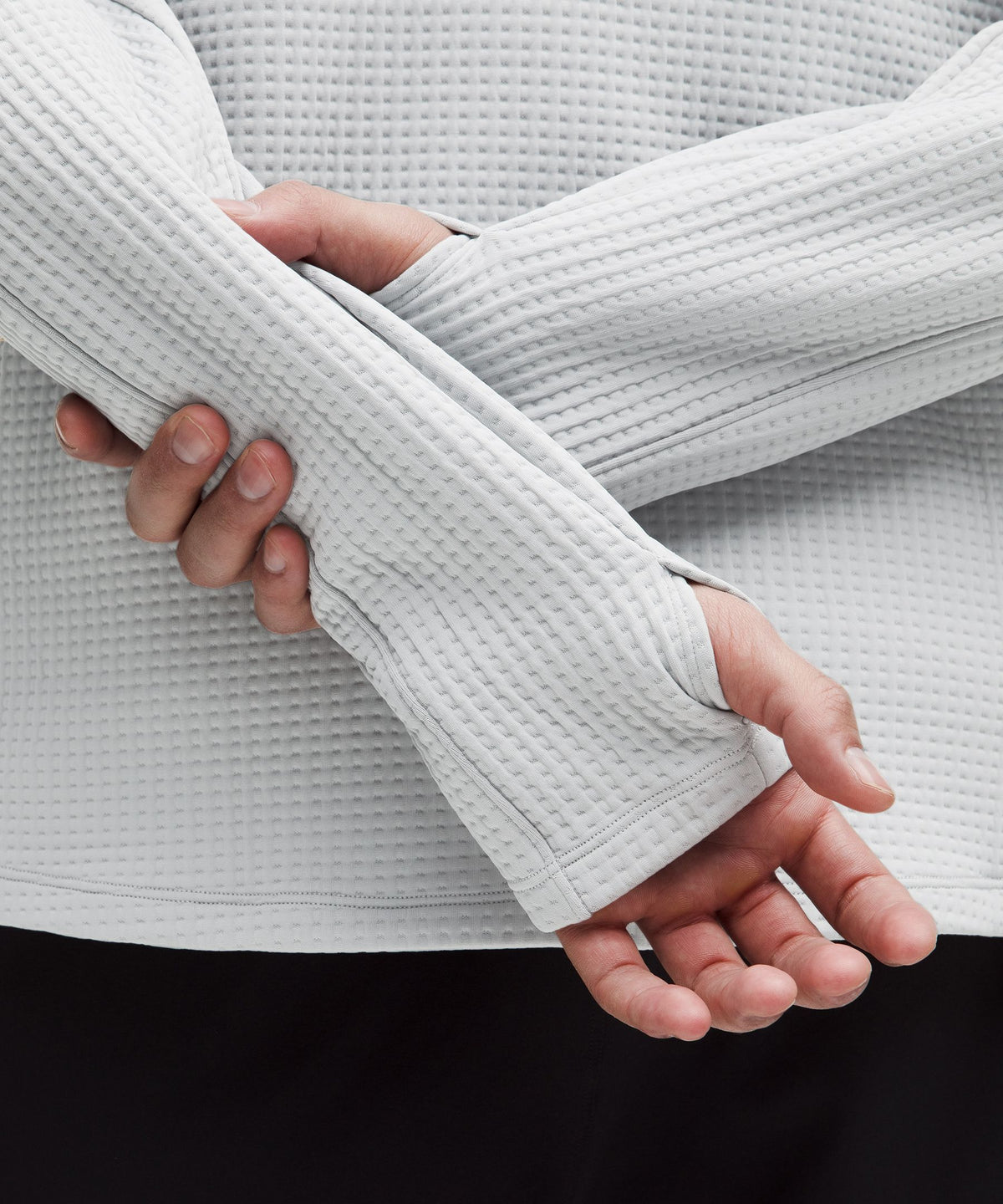 Waffle-Knit Half Zip