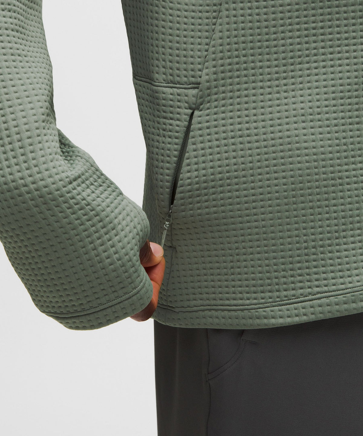 Waffle-Knit Half Zip