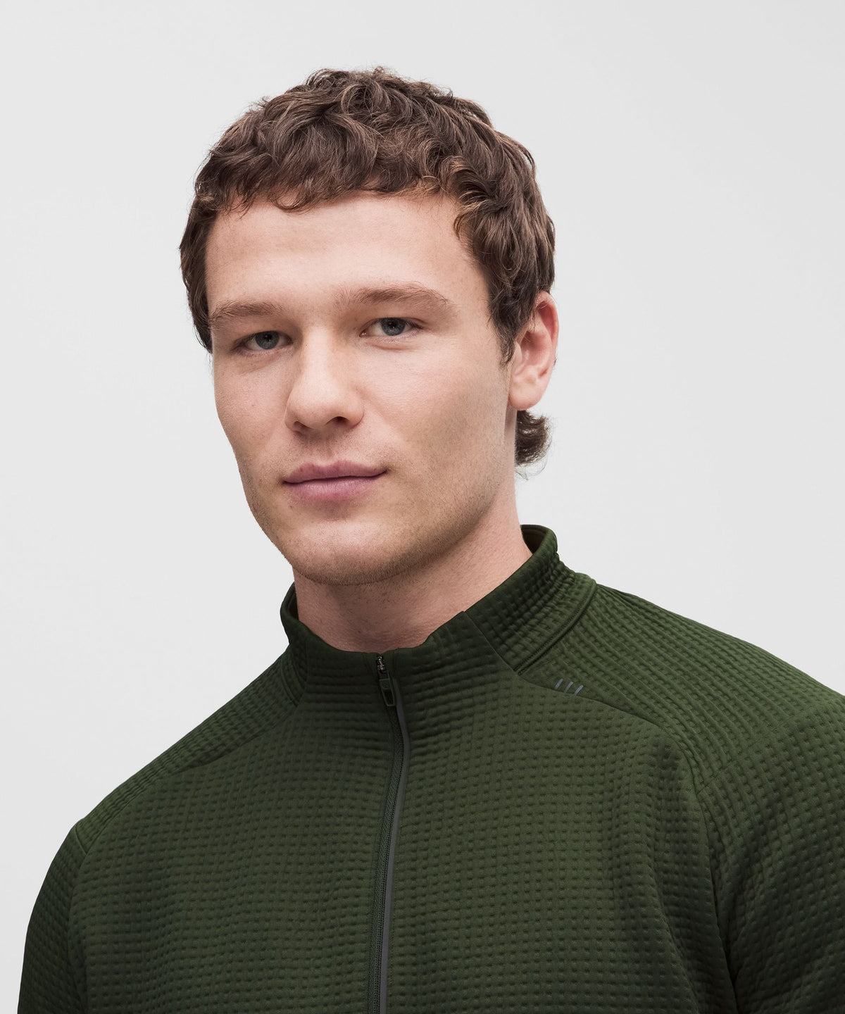 Waffle-Knit Half Zip