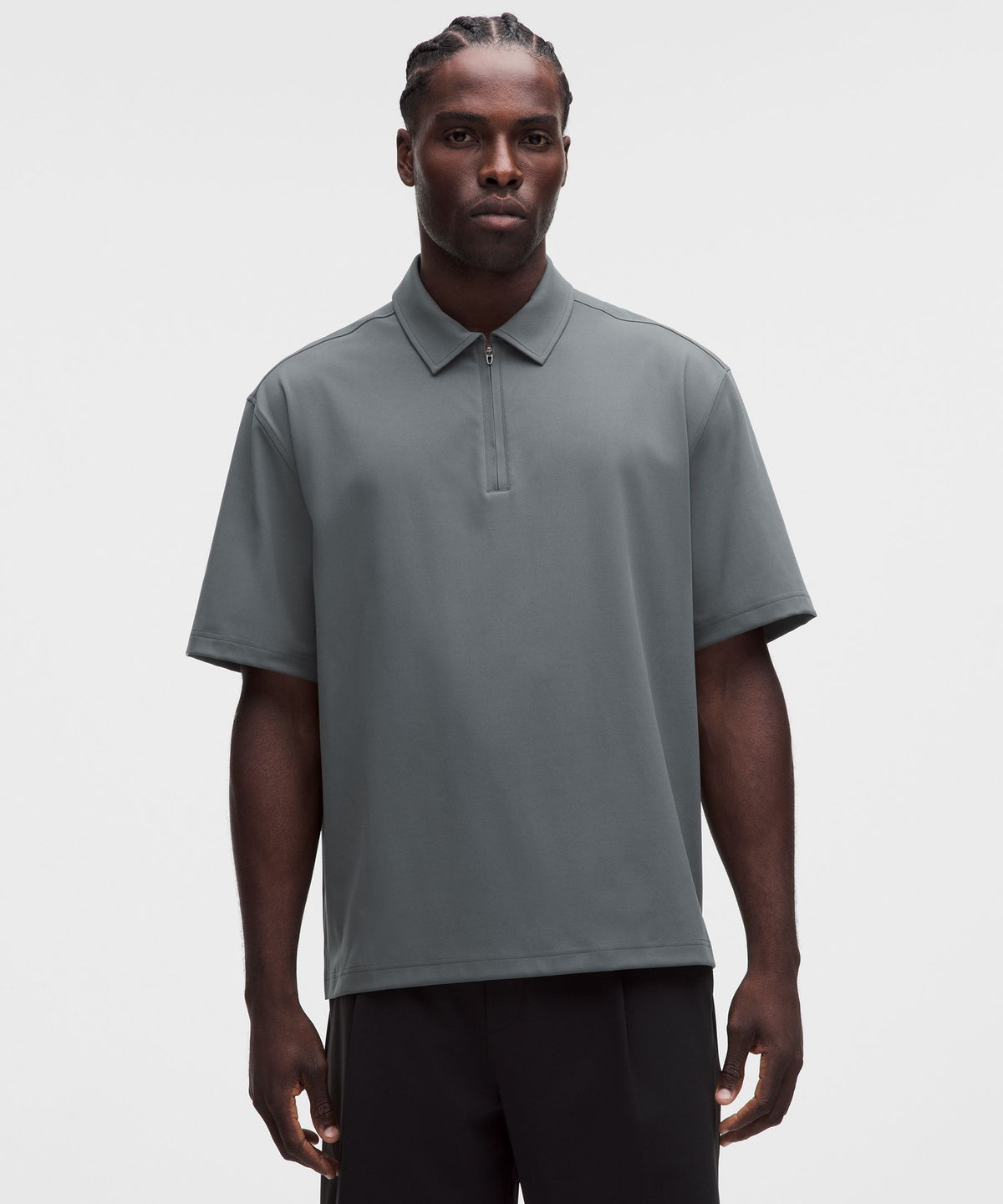 Daydrift Oversized Zip-Neck Polo Shirt