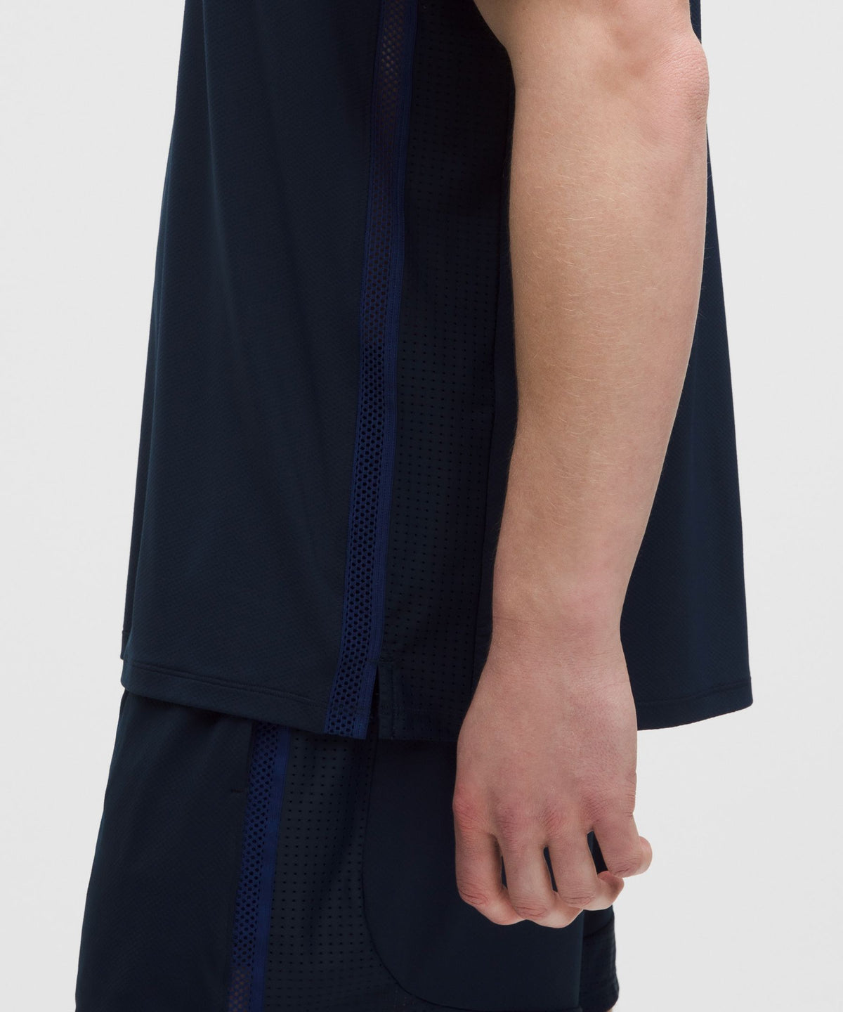 UV-Protective Mesh Panelled Tennis Shirt
