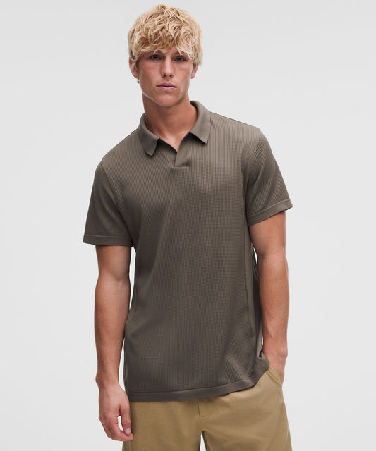 Textured Seamless Polo Shirt