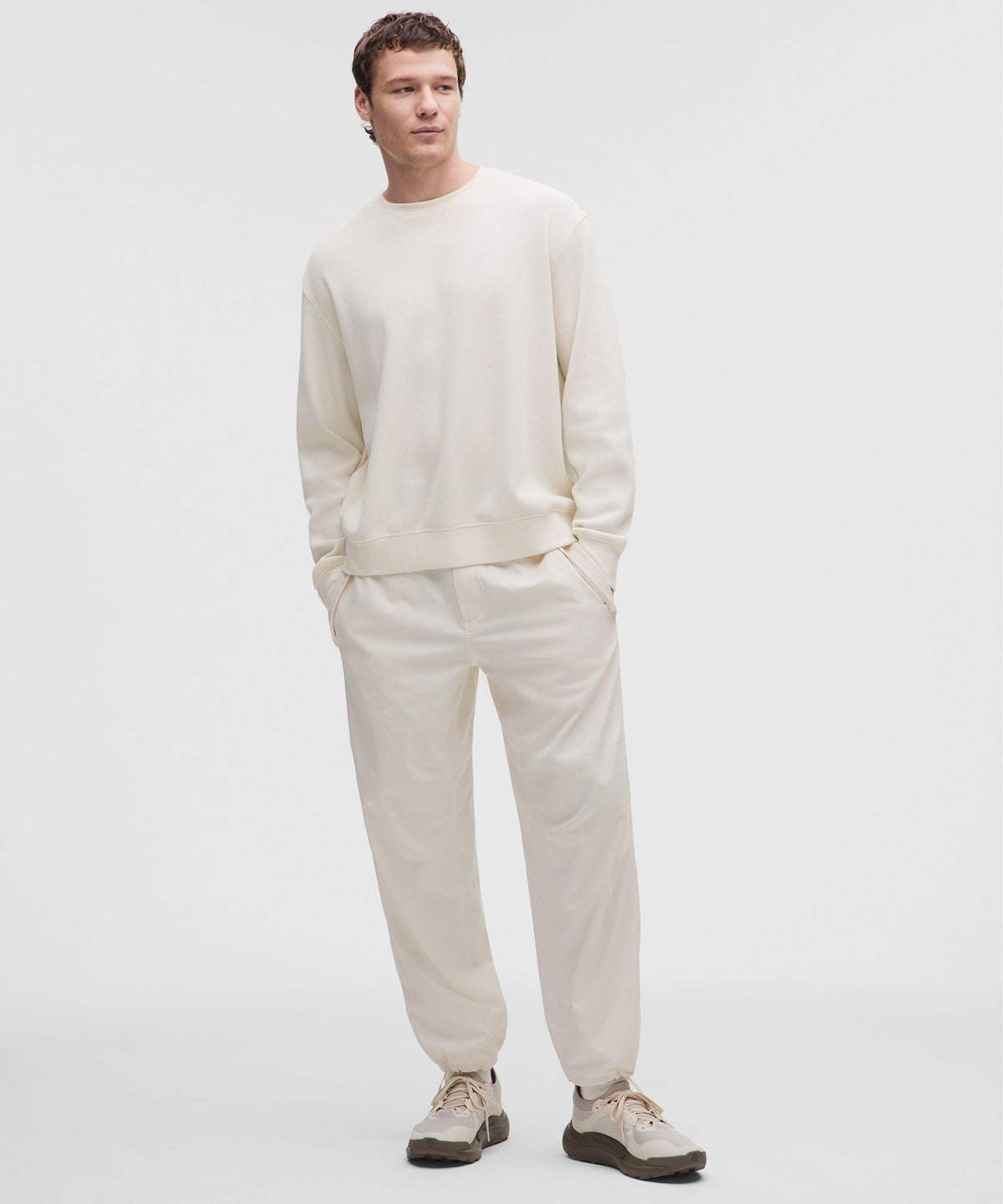 Cotton-Blend Waffle-Knit Long Sleeve