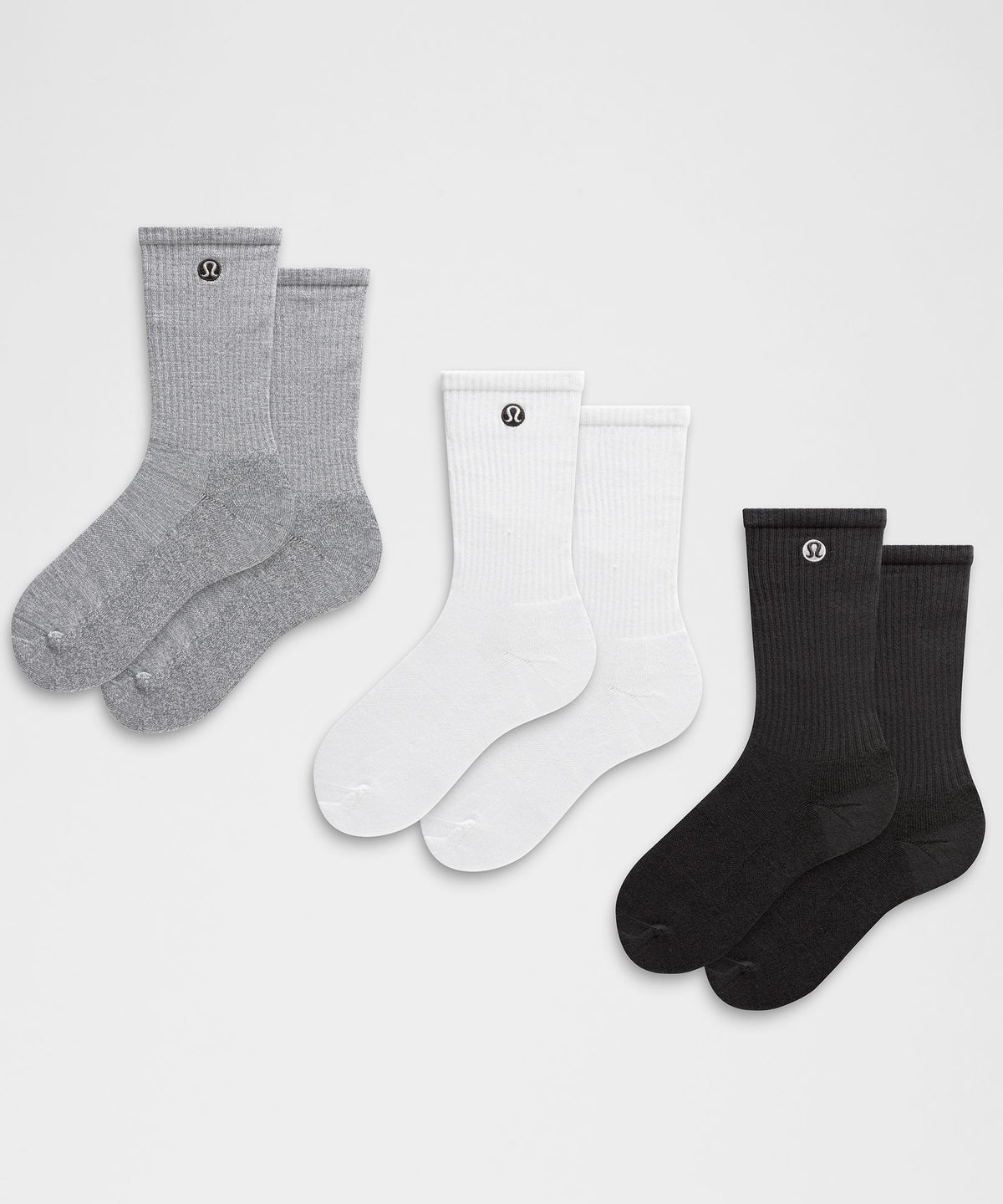 Unisex Daily Essential Crew Socks3 Pack