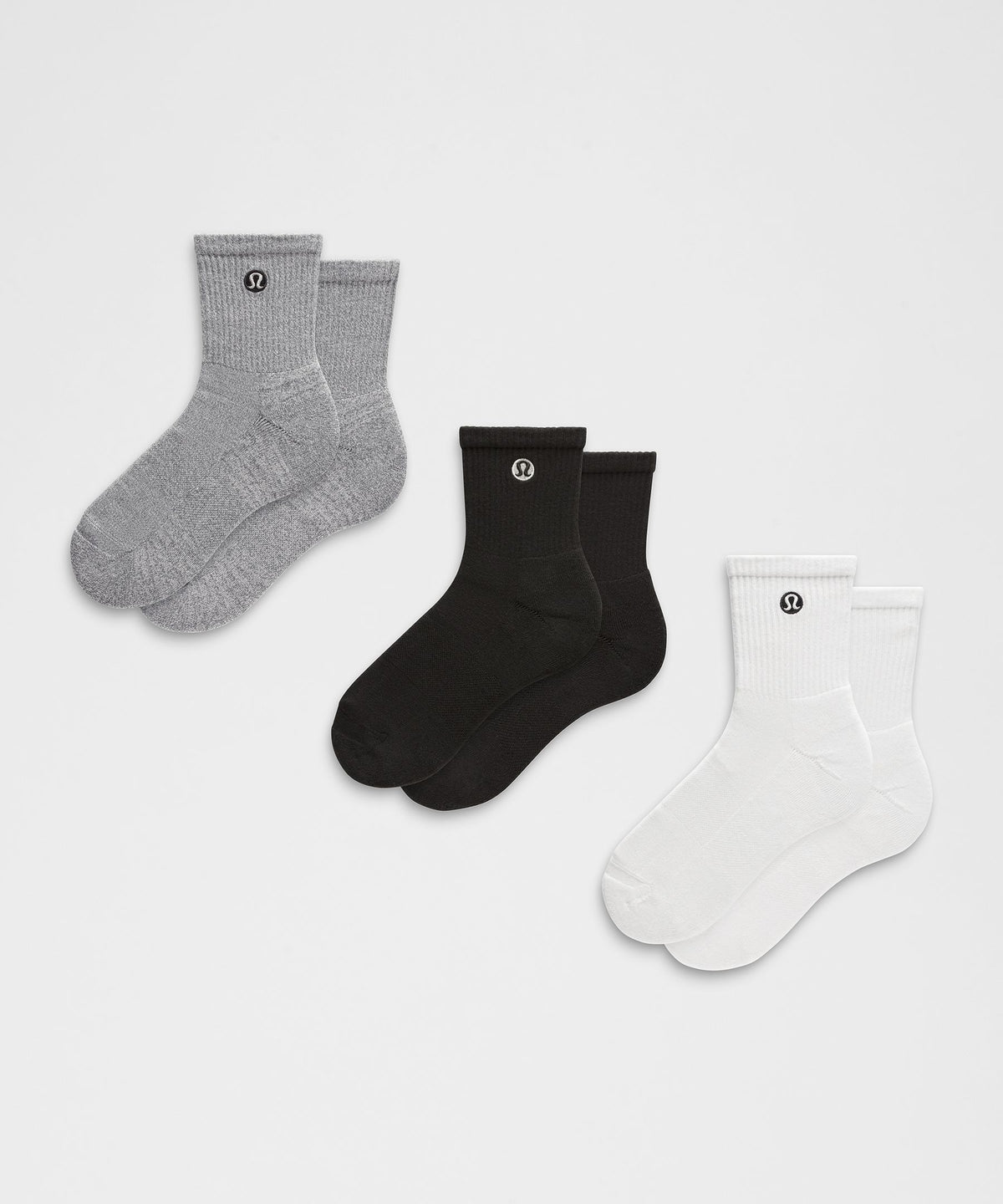 Unisex Daily Essential Quarter Socks3 Pack