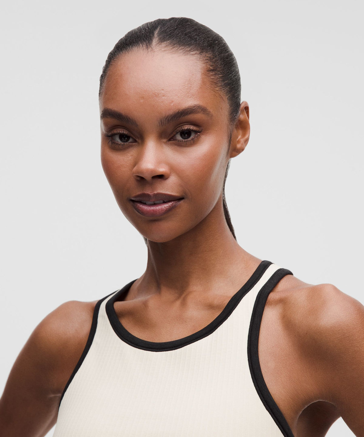 Ebb to Street Cropped Racerback Tank TopContrast
