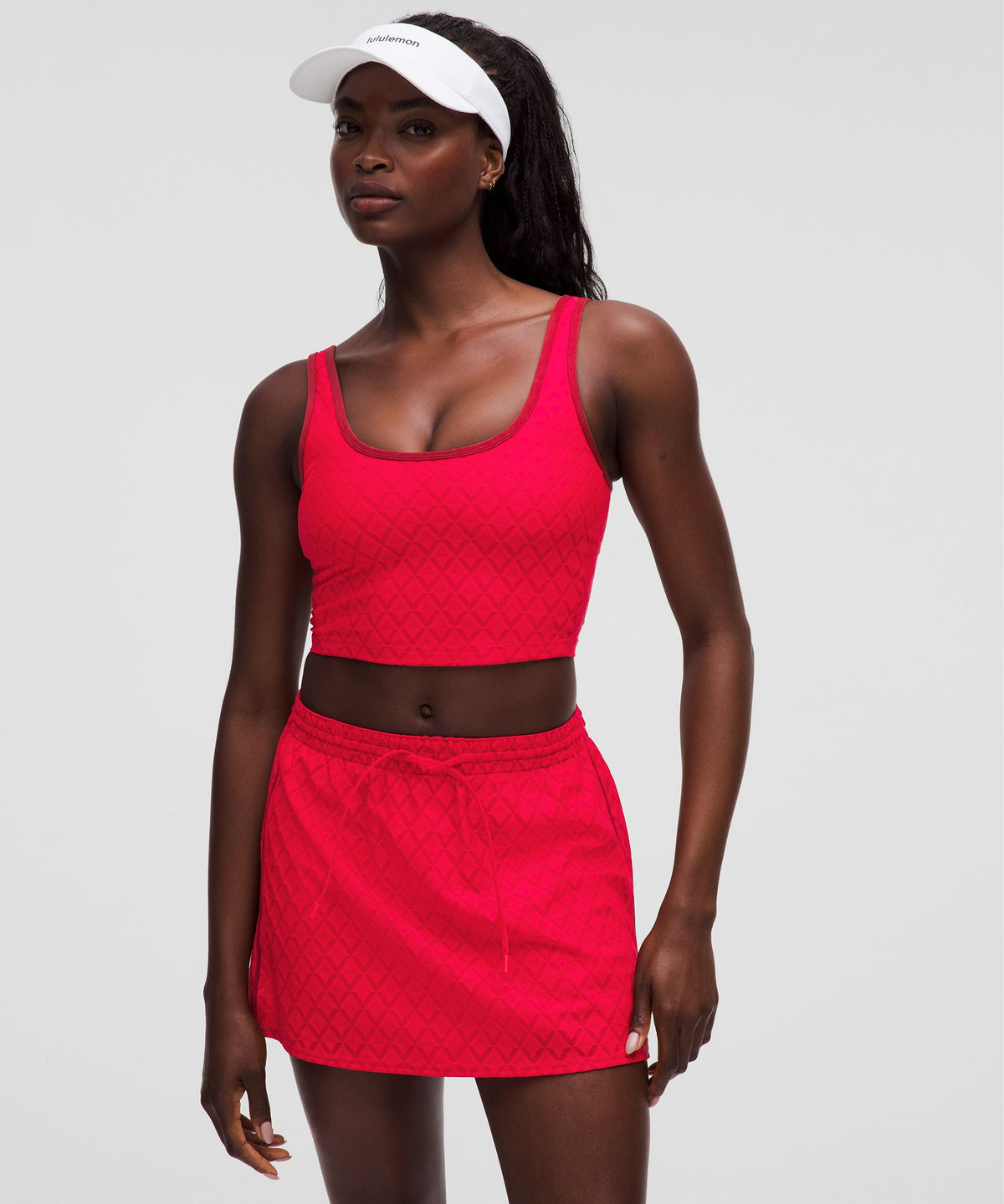 Textured Mesh Tennis Tank TopMedium Support, B/C Cup