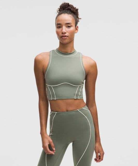 Ultralu Contour-Seam Cropped Tank Top