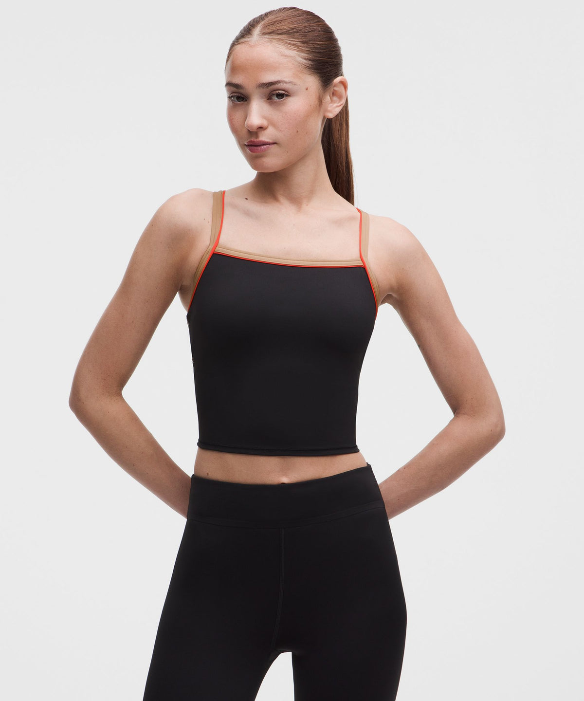 Nulux Side-Stripe Tank Top with Pocket Moderate Support, B/C Cup