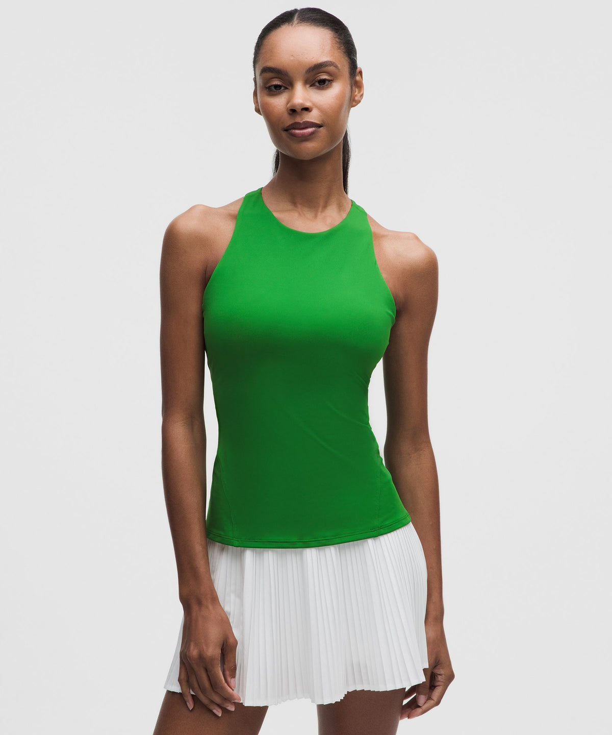 Racerback High-Neck Tennis Tank TopB/C Cup