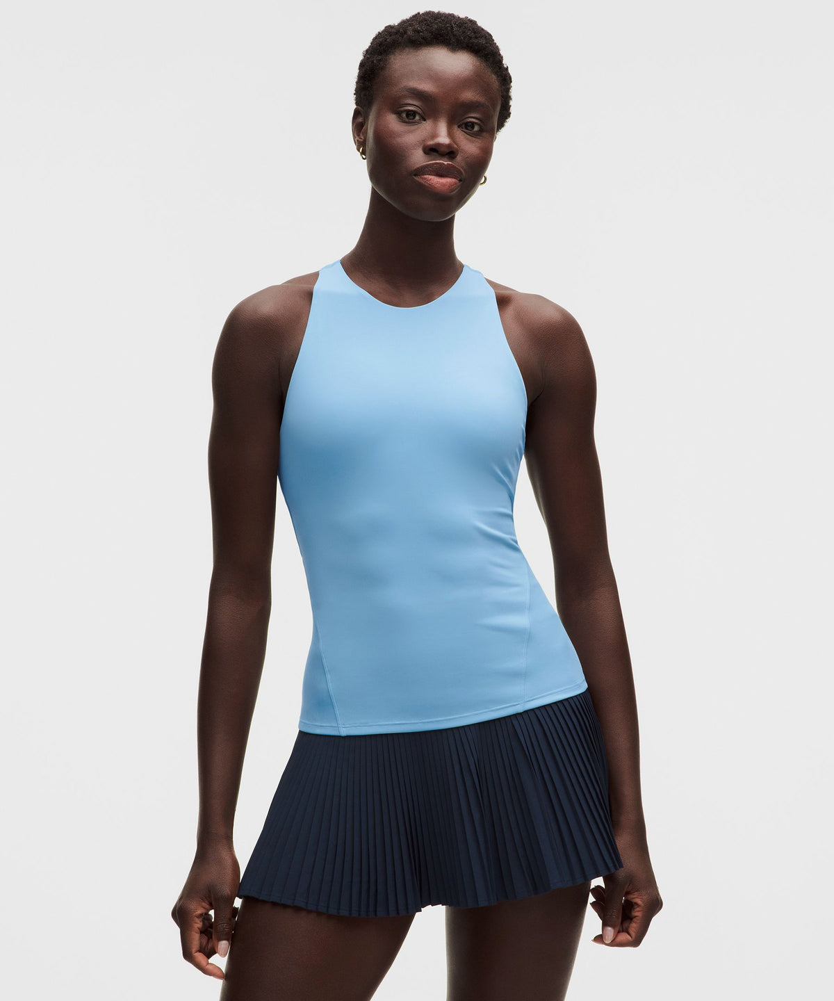 Racerback High-Neck Tennis Tank TopB/C Cup