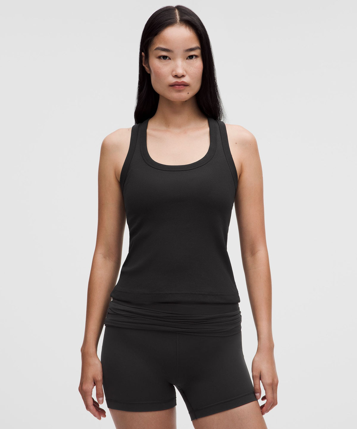 Little Ribbed Scoop-Neck Tank Top