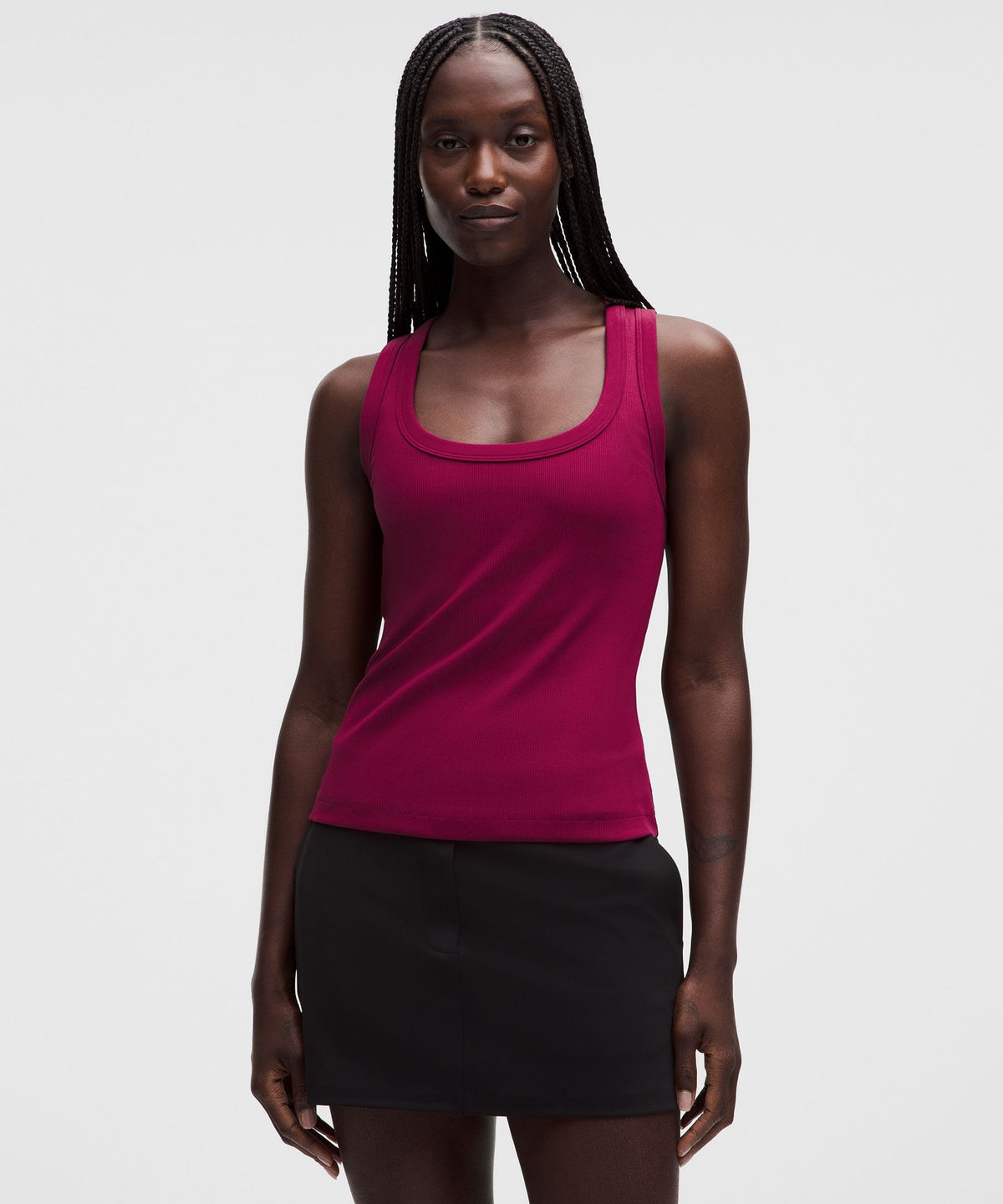 Little Ribbed Scoop-Neck Tank Top