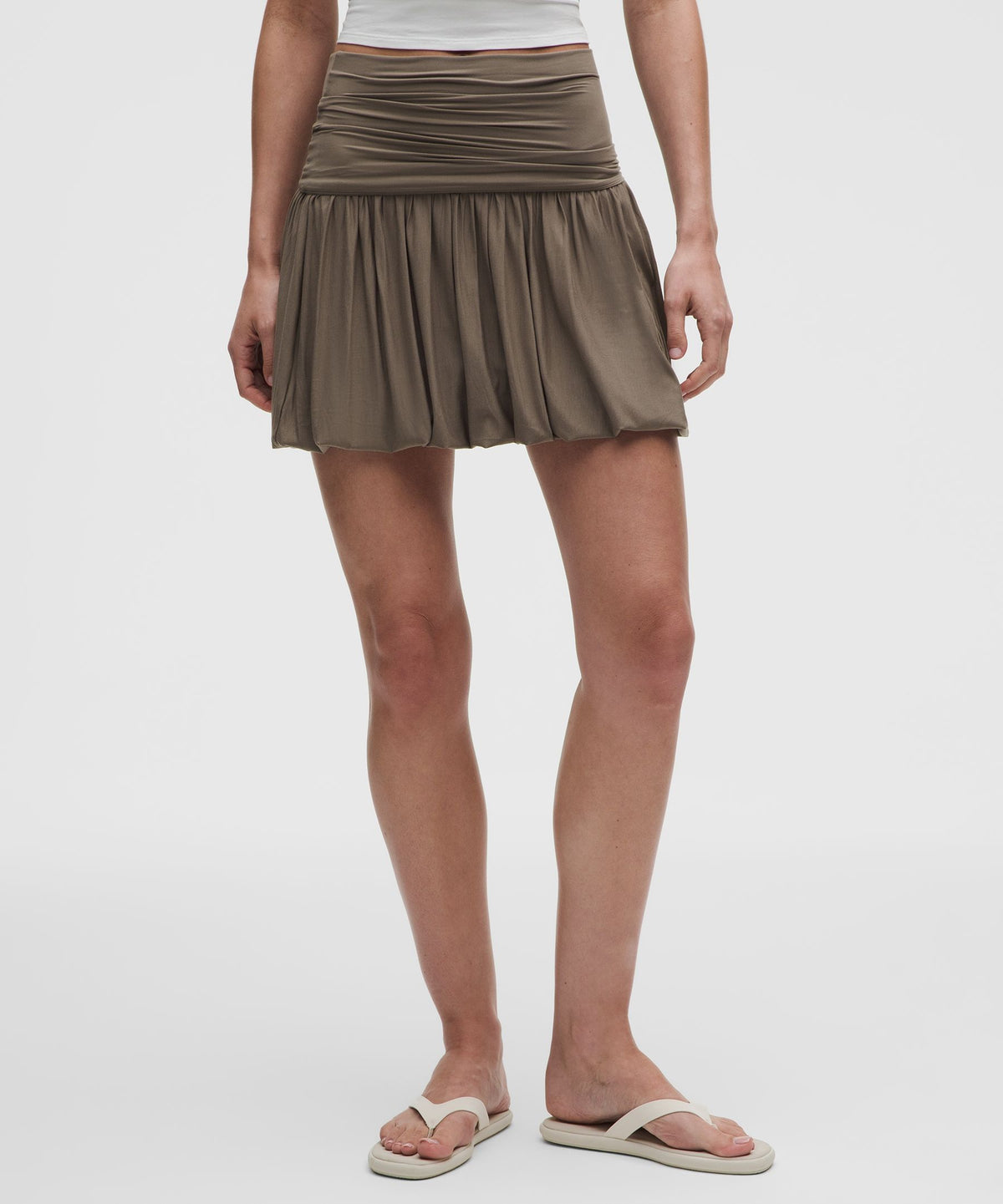 2-in-1 Bubble-Hem Mini Dress