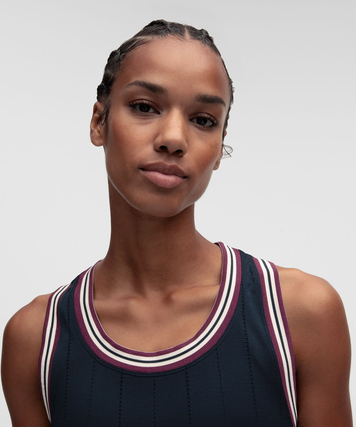 Seamless Stripe Trim Tank Top