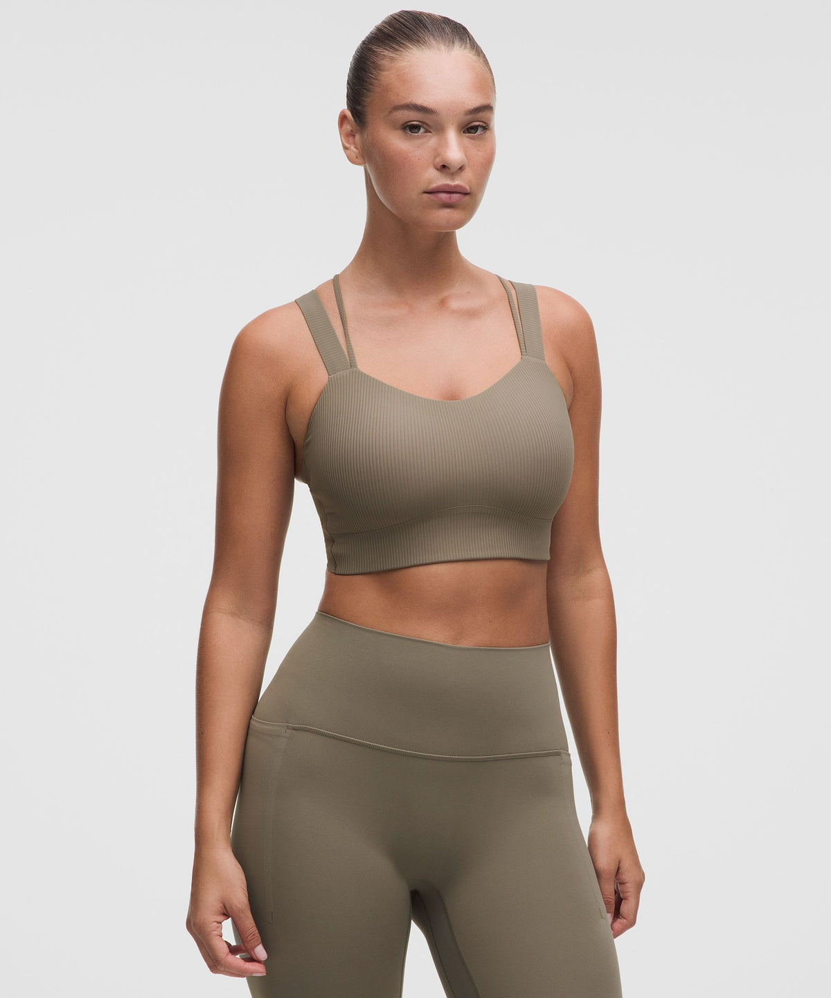 Like a Cloud Ribbed Longline BraLight Support, D/DD Cup