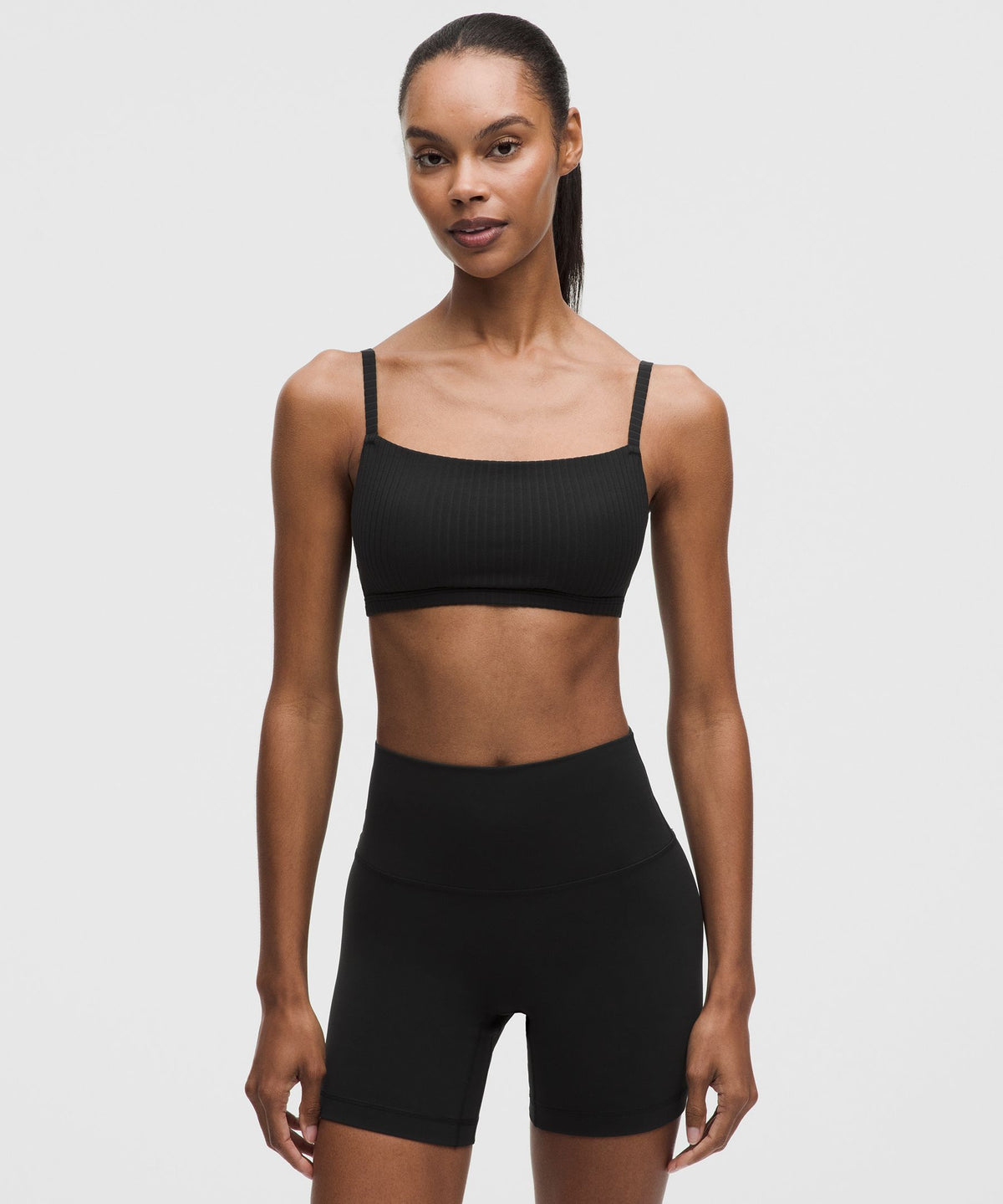 Ribbed Cami-Strap BraLight Support, B/C Cup