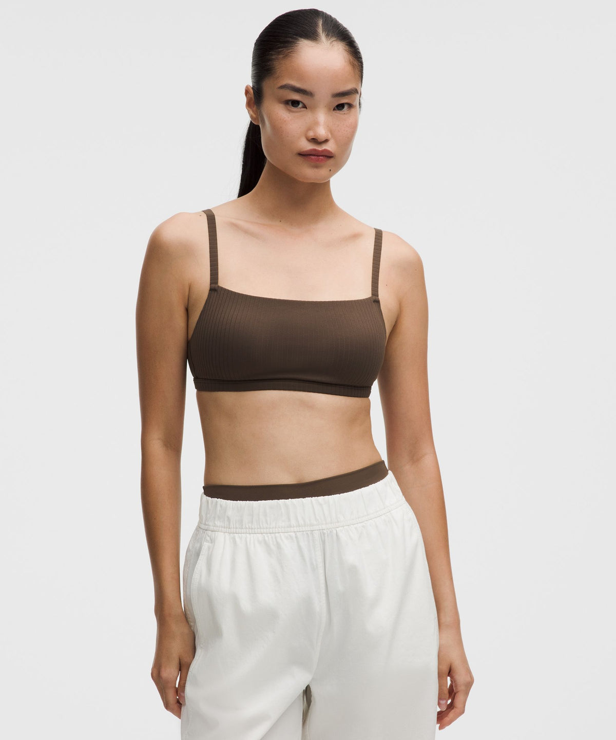 Ribbed Cami-Strap BraLight Support, B/C Cup