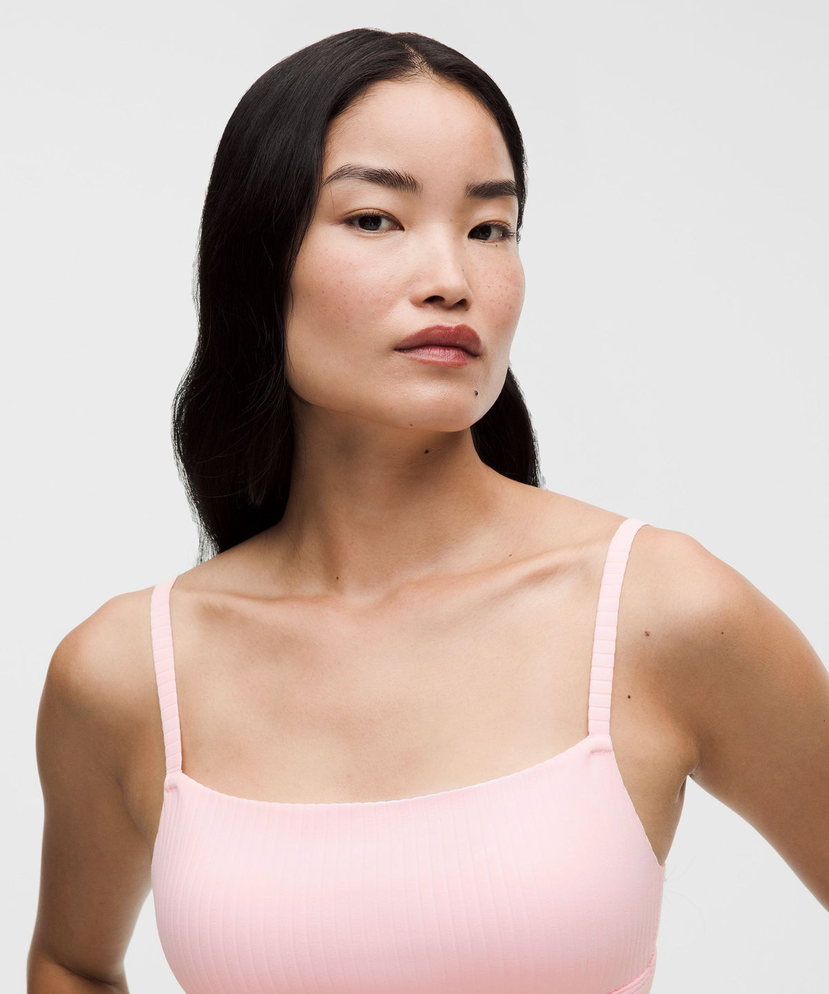Ribbed Cami-Strap BraLight Support, B/C Cup