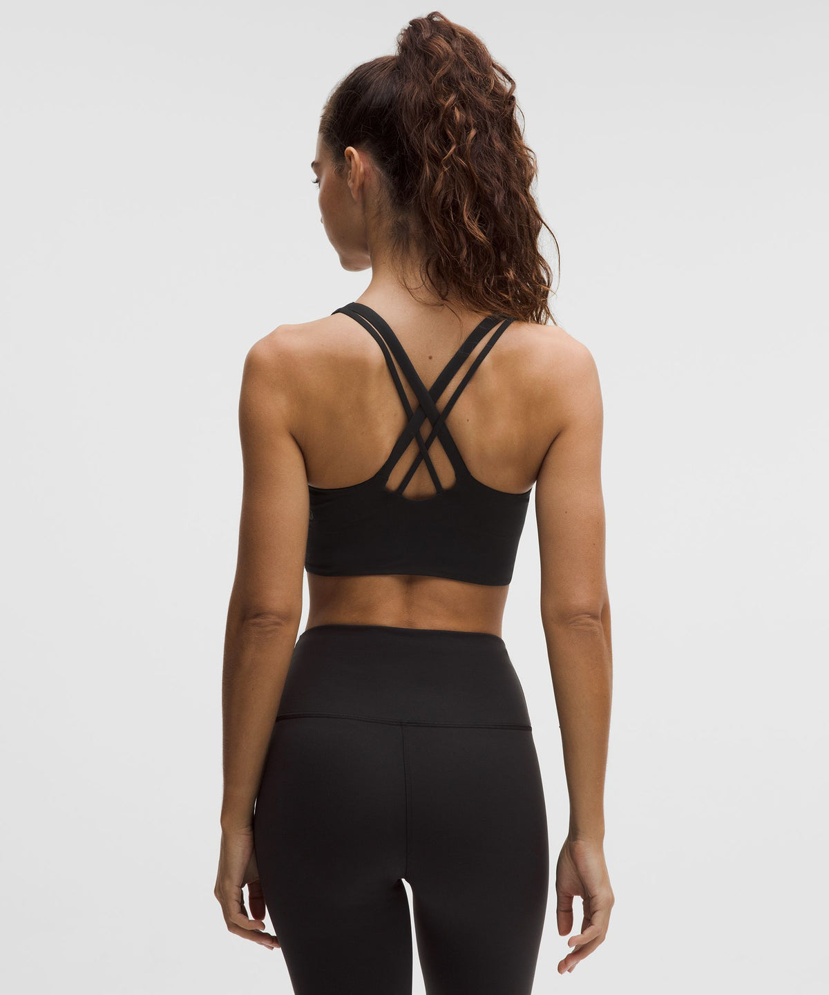lululemon Energy Longline Bra Medium Support B-D Cups EvolveWordmark