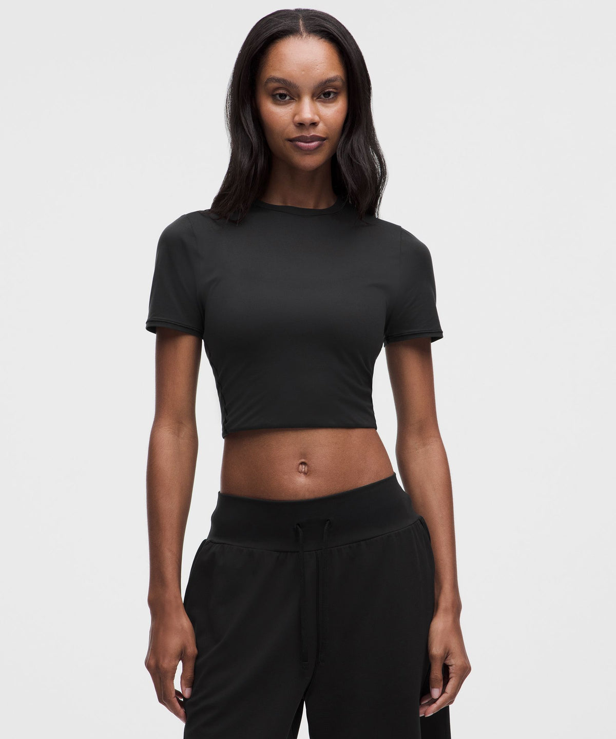 Wundermost Ultra-Soft Nulu Crewneck Cropped T-Shirt