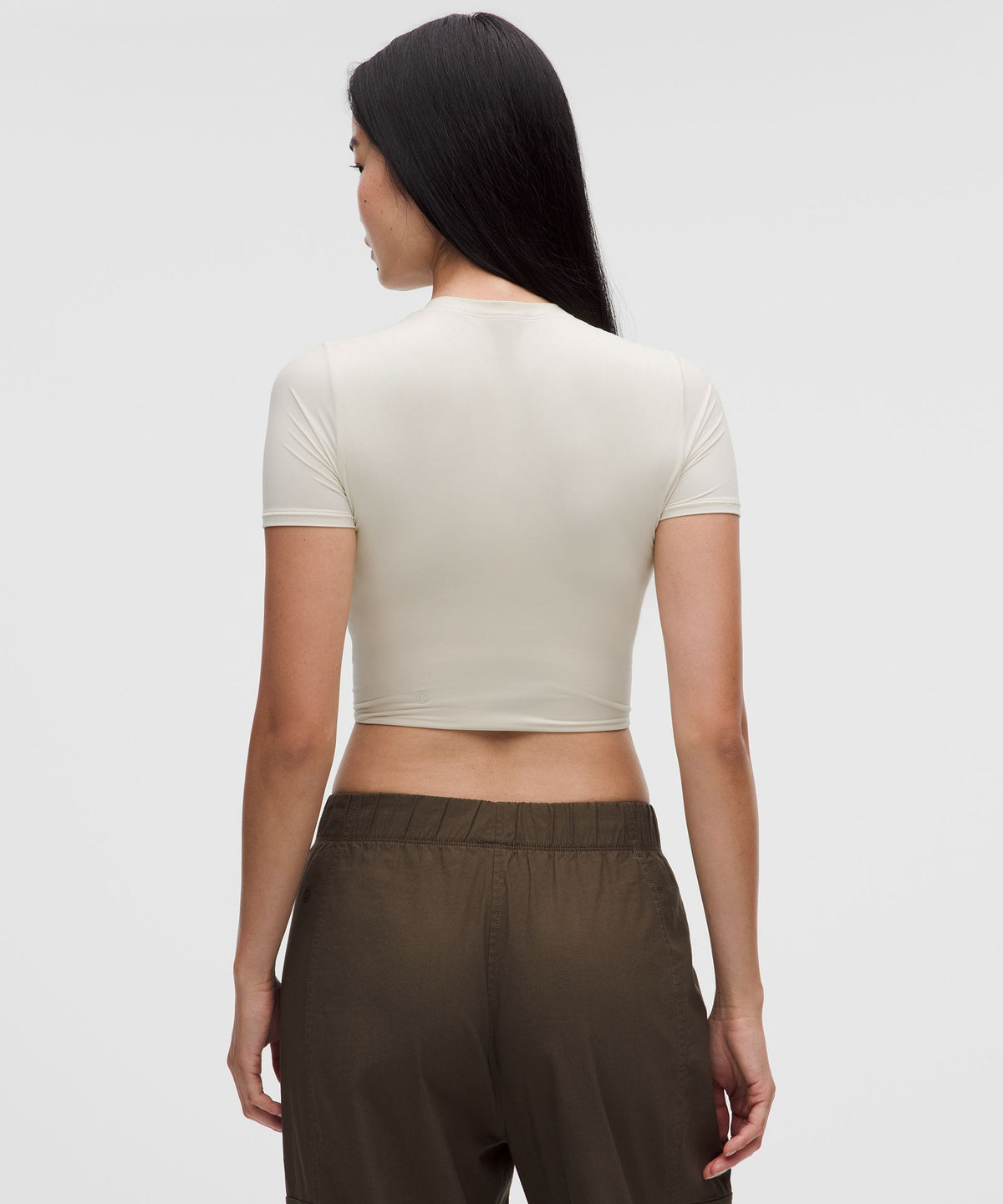 Wundermost Ultra-Soft Nulu Crewneck Cropped T-Shirt