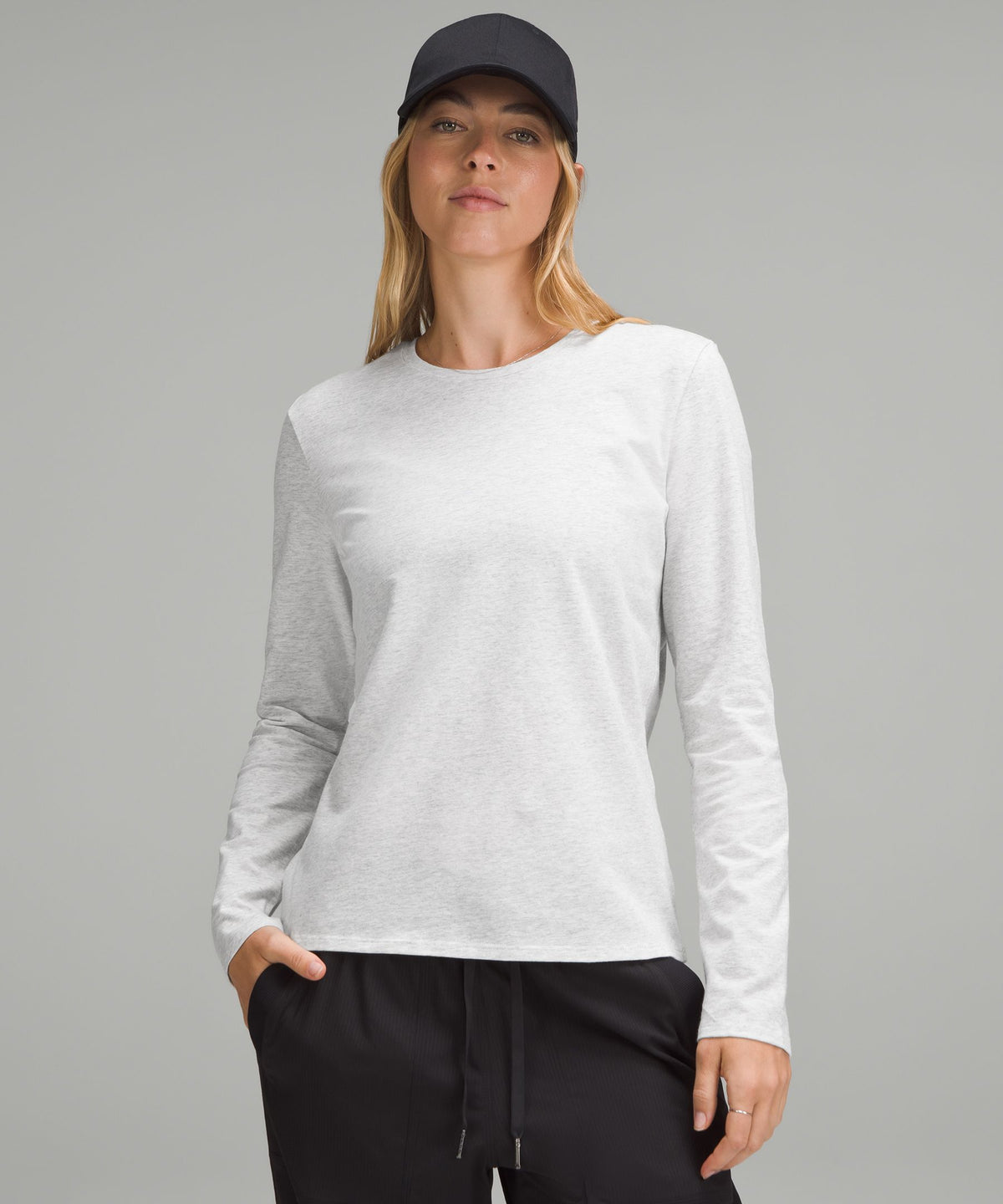Organic Cotton Crewneck Long-Sleeve Shirt