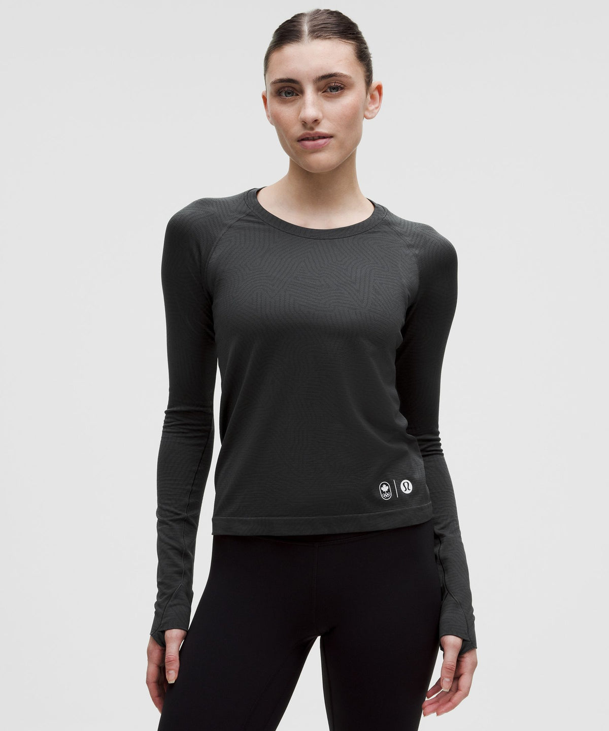 Team Canada Swiftly Tech Long-Sleeve Shirt 2.0 Waist LengthCOC Logo