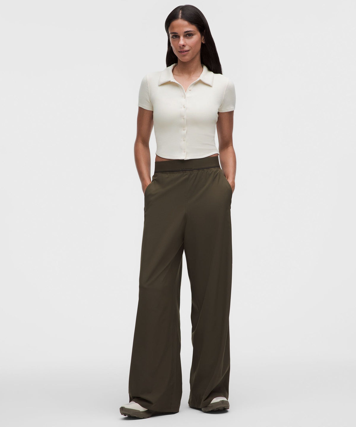 Button-Up Collared Short-Sleeve Shirt