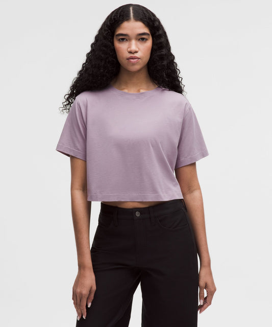All Yours Organic Cotton-Blend Cropped T-Shirt