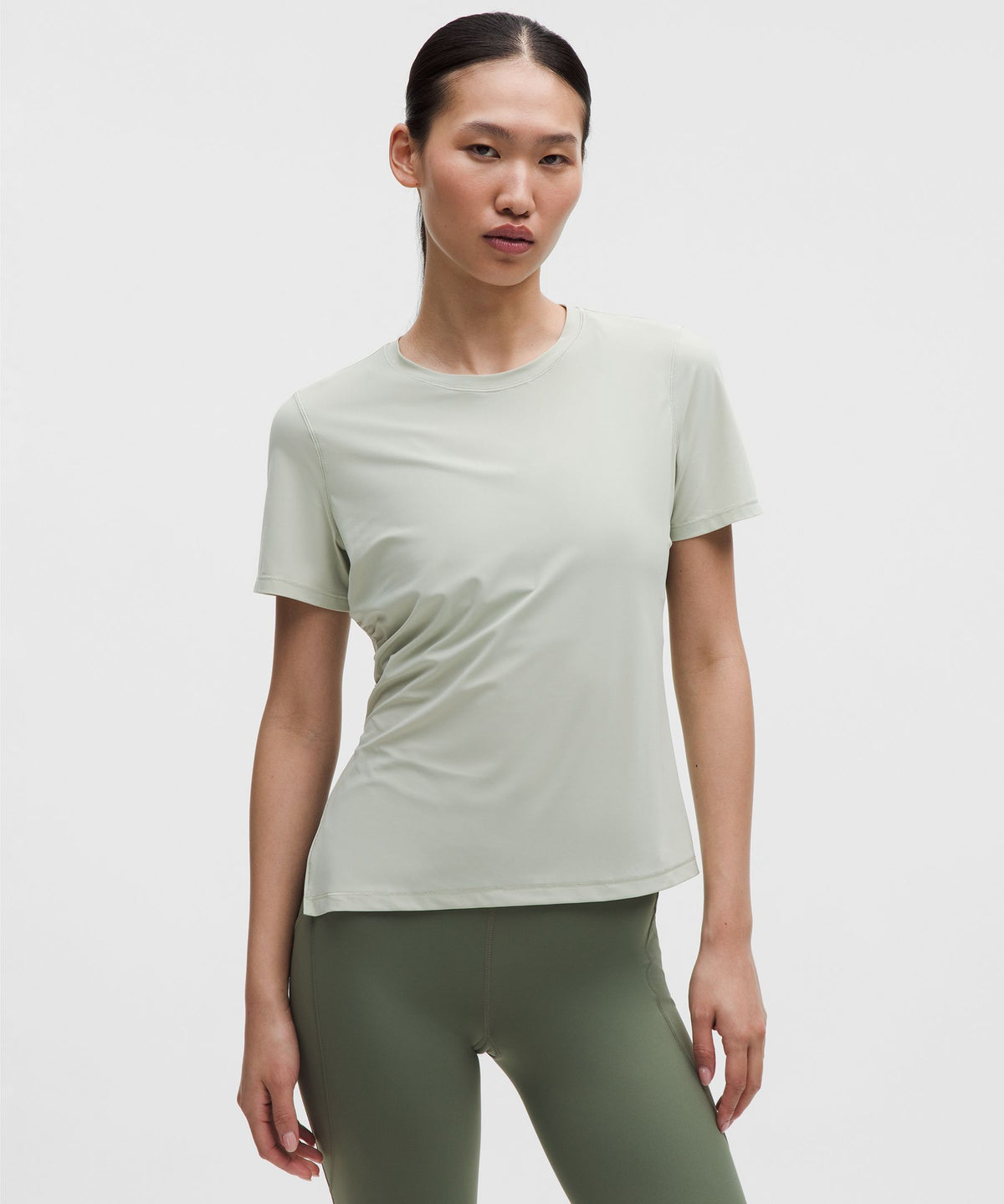Side-Ruched Running Short-Sleeve Shirt