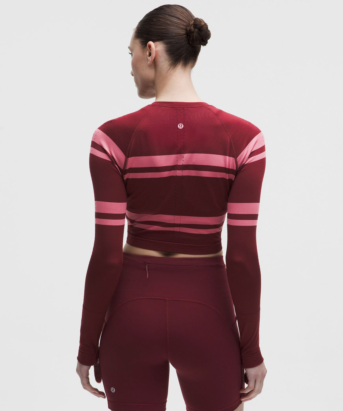 Swiftly Tech Cropped Long-Sleeve Shirt 2.0Stripe