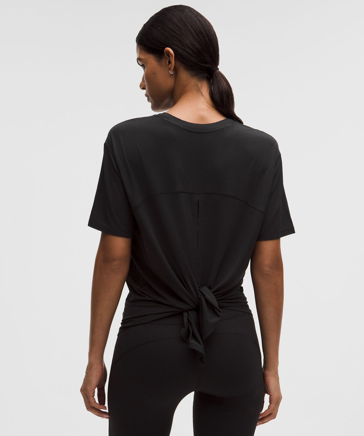 SilkyAppeal Tie-Back Short-Sleeve Shirt
