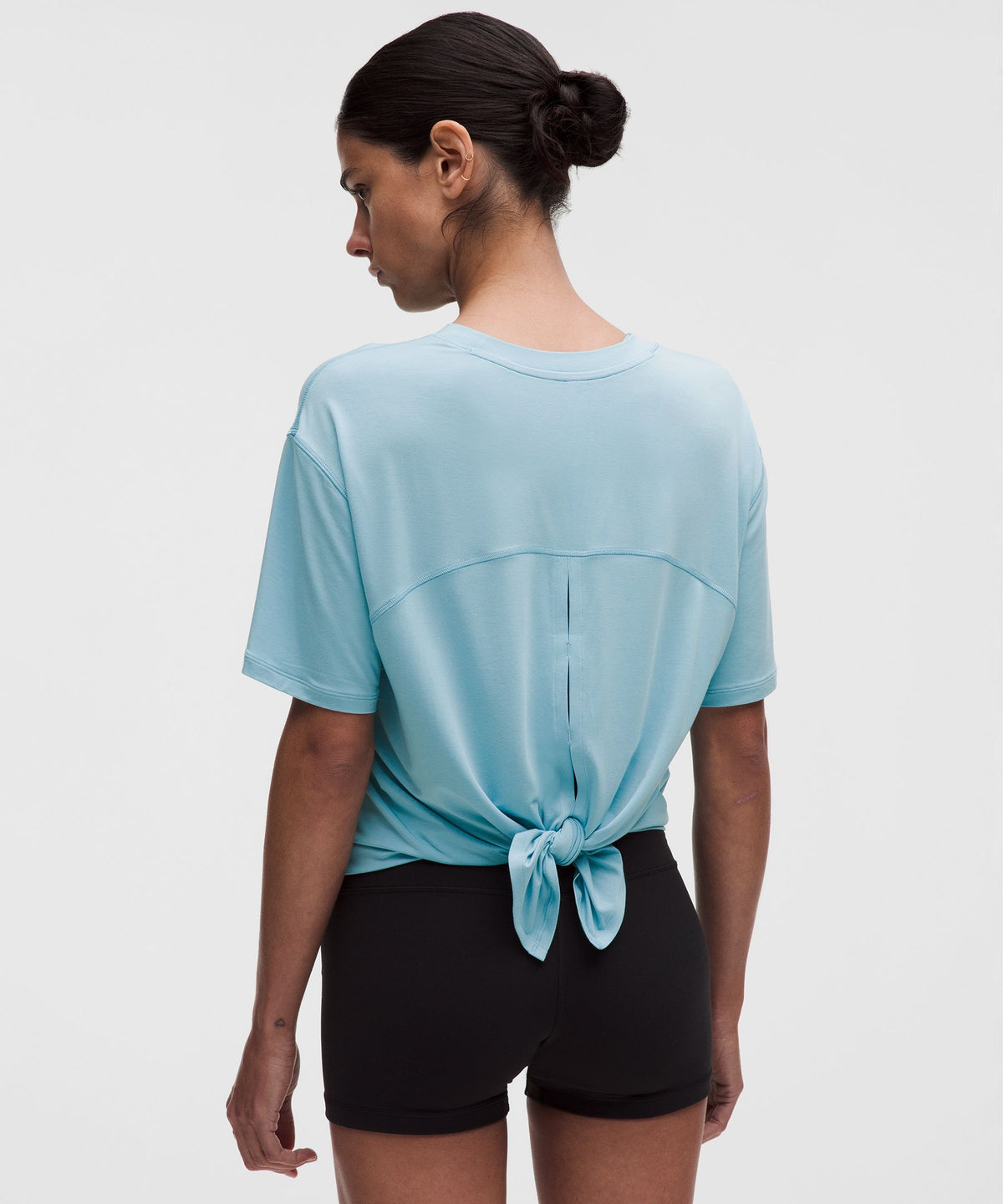 SilkyAppeal Tie-Back Short-Sleeve Shirt