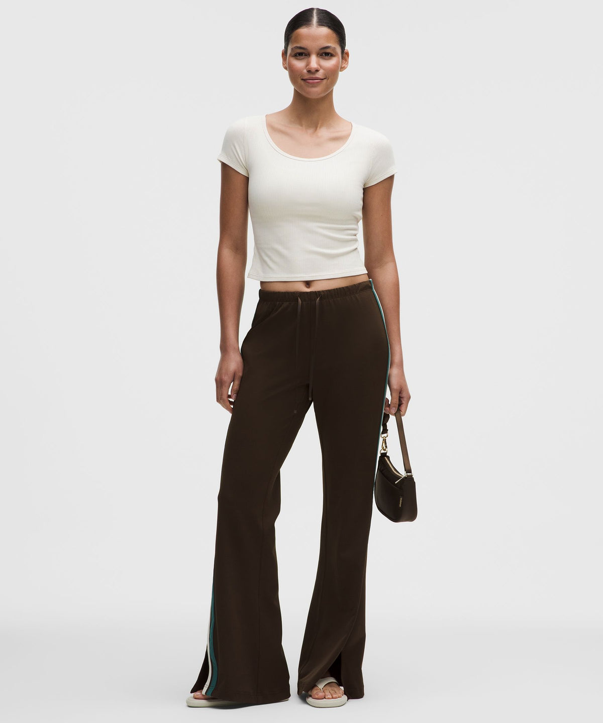 Hold Tight Micro-Rib Cross-Back T-Shirt