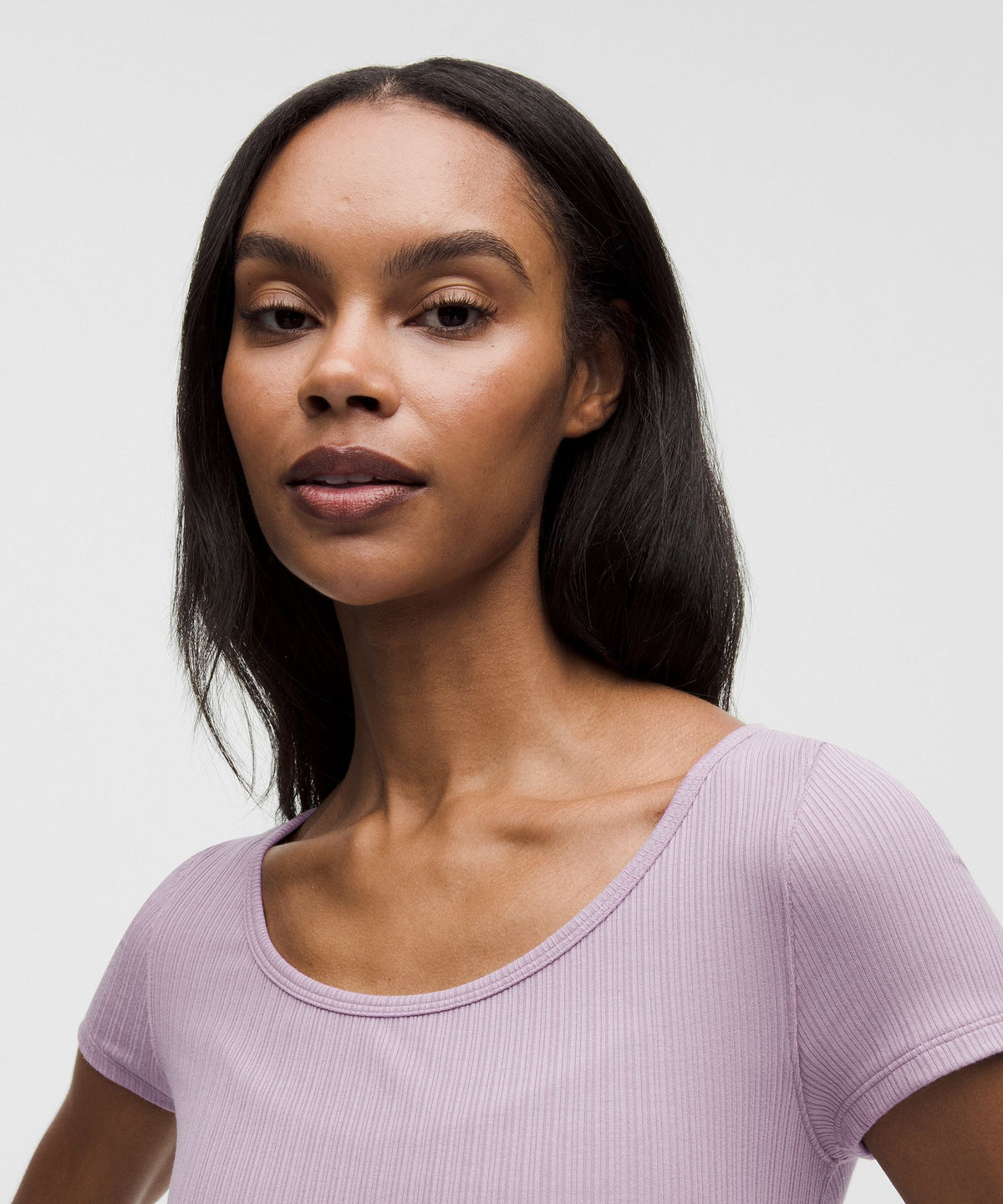 Hold Tight Micro-Rib Cross-Back T-Shirt