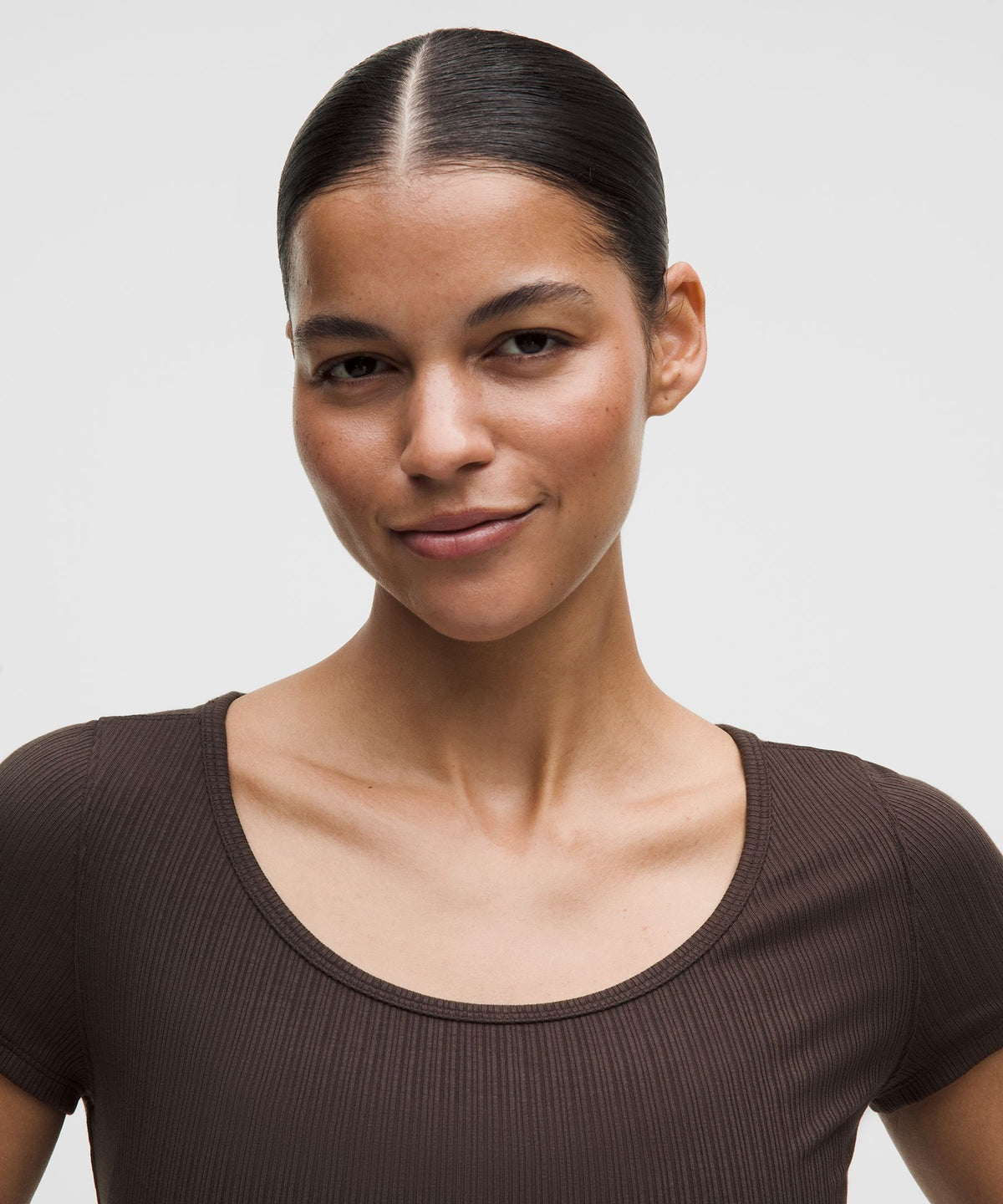Hold Tight Micro-Rib Cross-Back T-Shirt