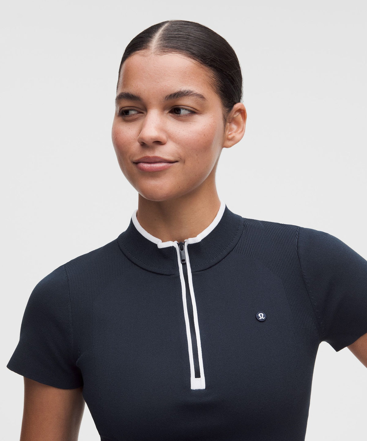 Knit Golf Mockneck Short-Sleeve Shirt