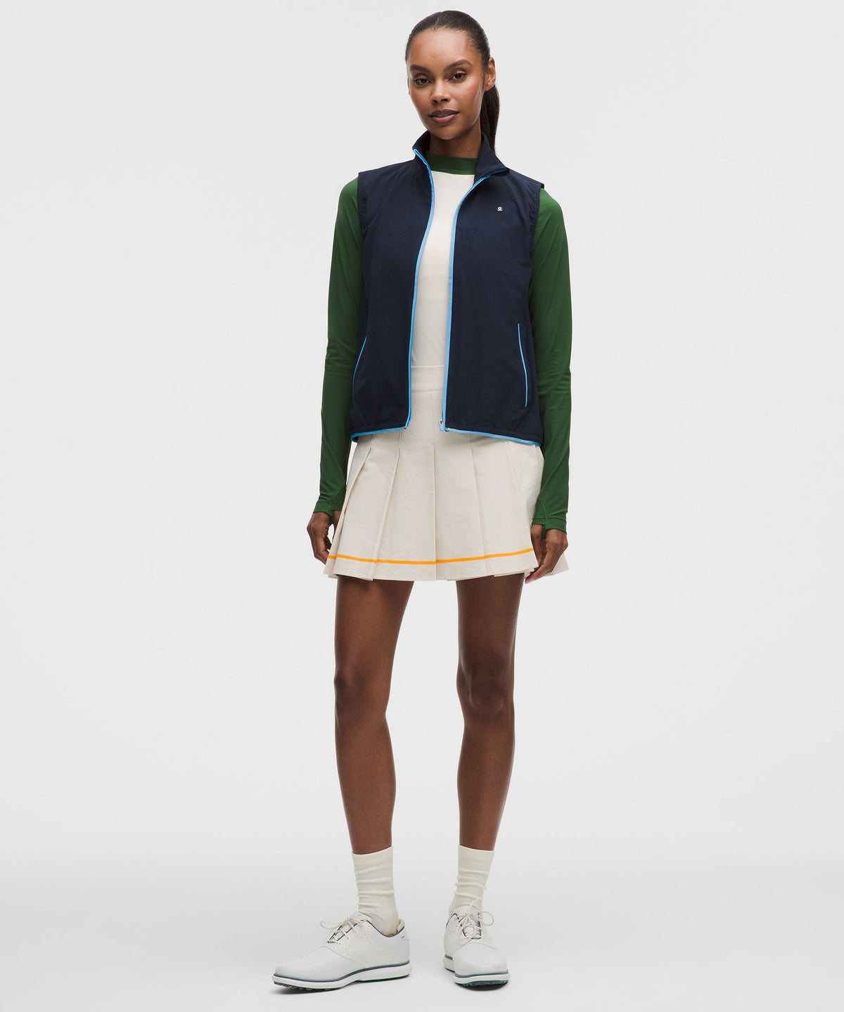 UV-Protective Mockneck Long-Sleeve Shirt