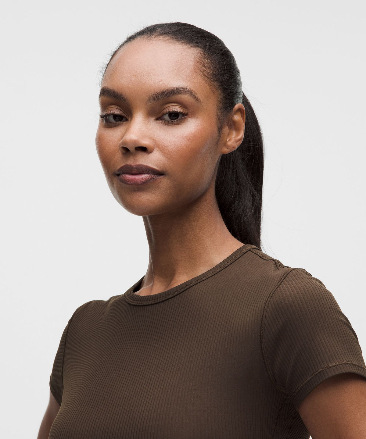 All It Takes Ribbed Keyhole Short-Sleeve Shirt