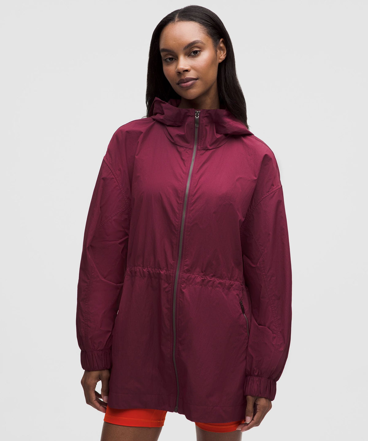 UV-Protective Cinch-Waist Oversized-Fit Jacket