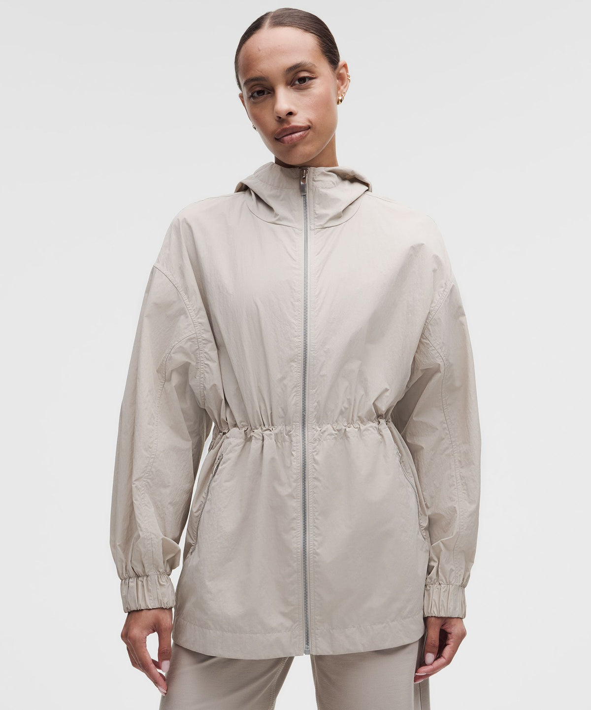 UV-Protective Cinch-Waist Oversized-Fit Jacket