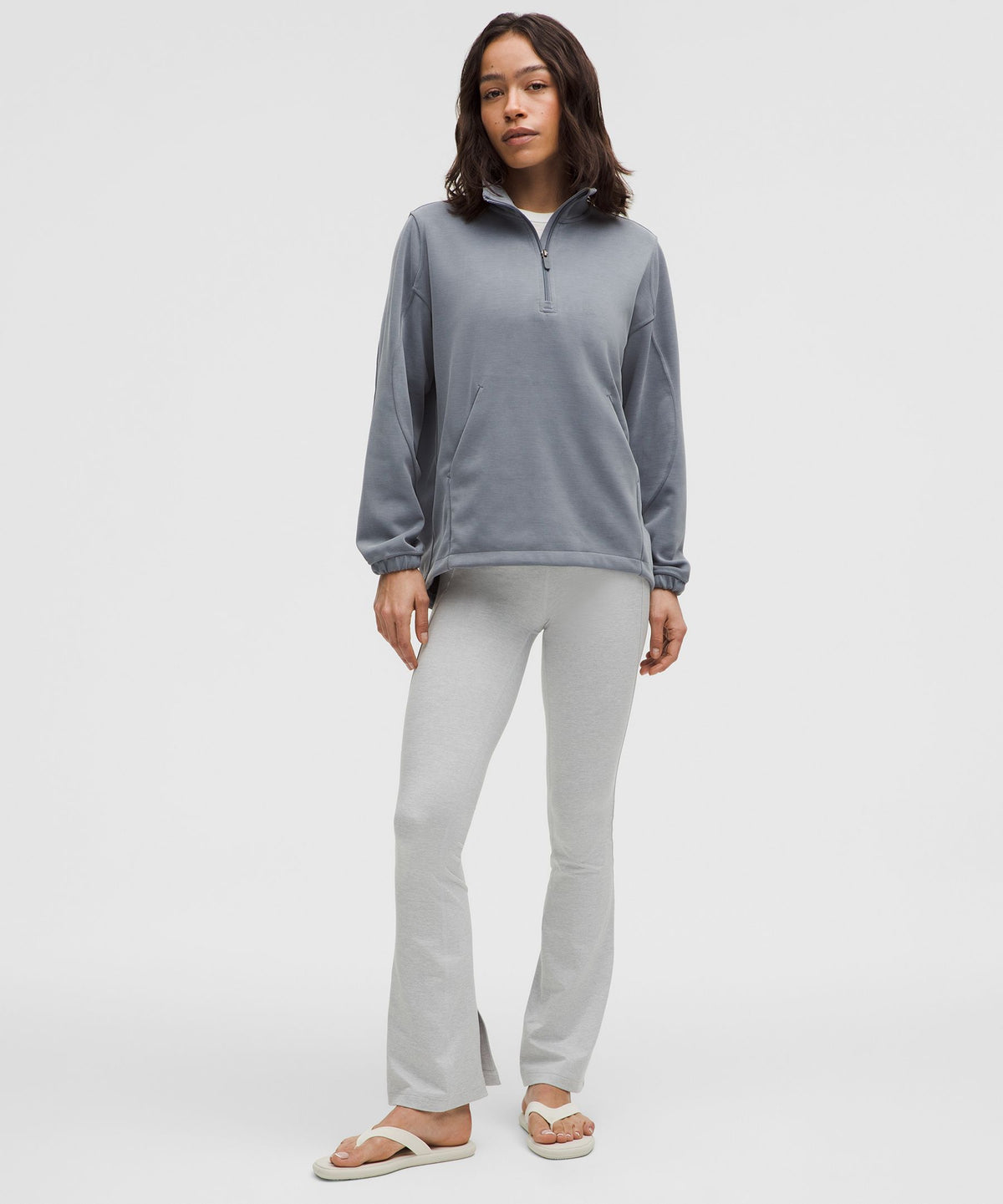 Softy Suedey Split-Hem High-Rise Mini-Flare PantRegular