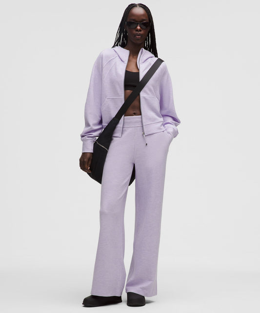Scuba Mid-Rise Wide-Leg PantWaffle