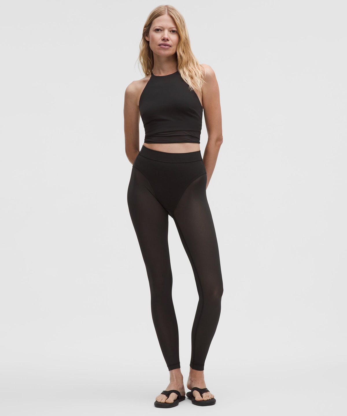 Nulu High-Rise Mesh-Leg Tight 28"