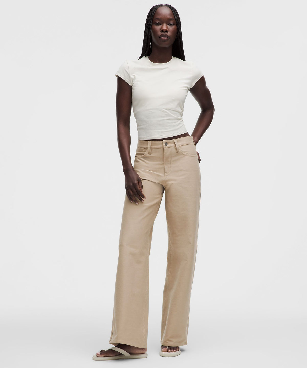 EasyFive Low-Rise Classic Wide-Leg PantShort
