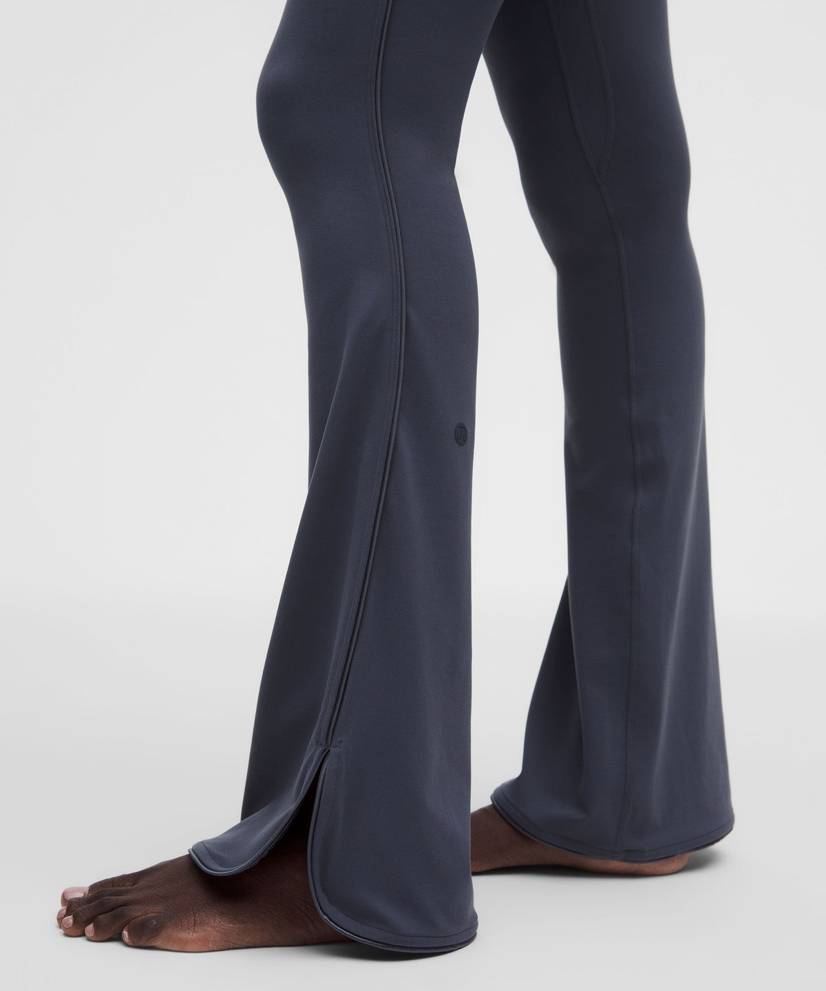 Nulu Satiny-Trim High-Rise Flared Pant