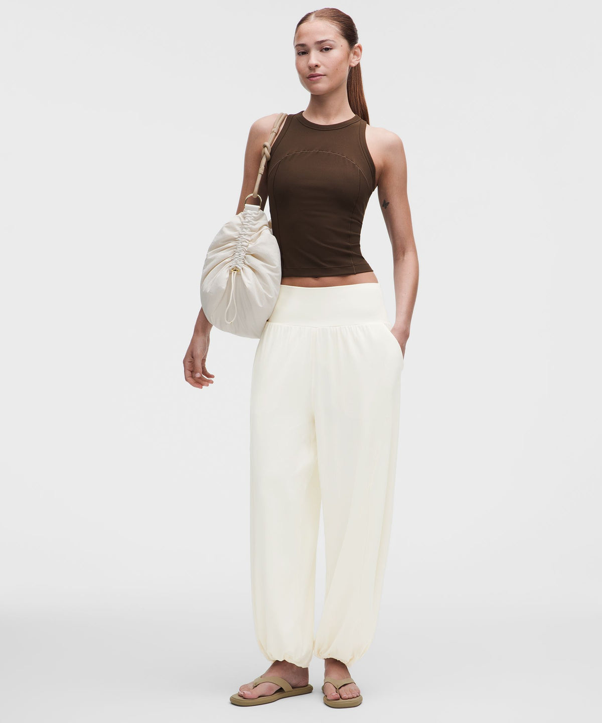 Nulu Cinch-Hem Drapey Pant